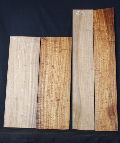 AAA Curly Koa Jumbo guitar set #703