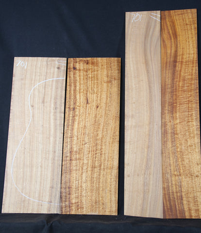 AAA Curly Koa Jumbo guitar set #701