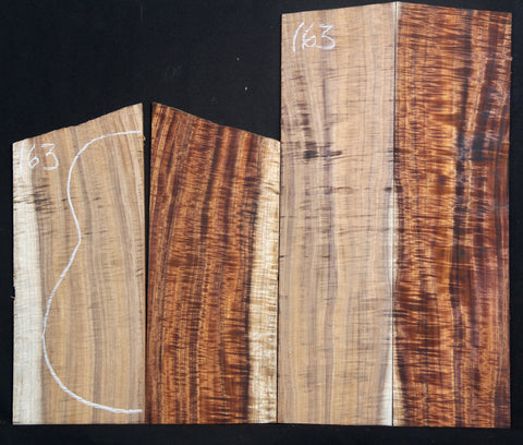 Exhibition Grade Curly Koa Baritone Ukulele b/s set #163