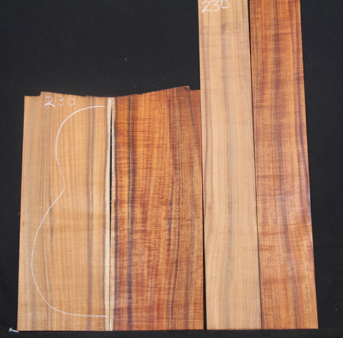 AAA Curly Koa jumbo guitar set #230