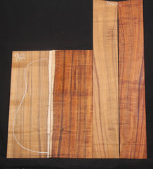 AAA Curly Koa jumbo guitar set #942
