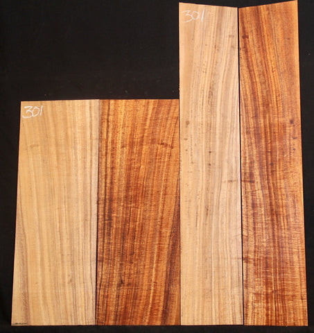 AAAA Curly Koa jumbo guitar set #301