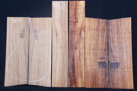 AA Baritone Curly Koa Ukulele set #307