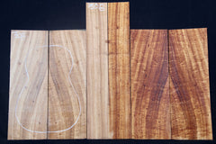 AAA Baritone Curly Koa Ukulele set #308