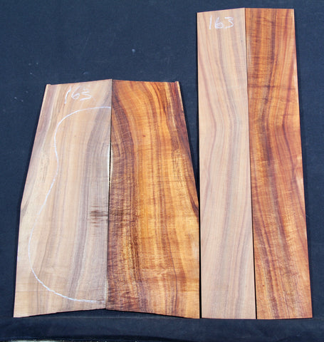 AAA Curly Koa Jumbo guitar set #163