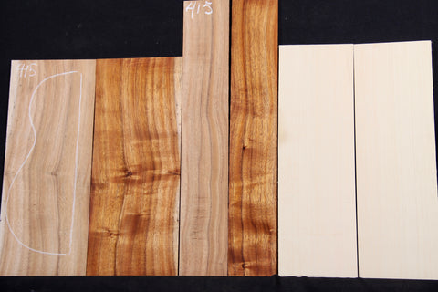 A  Baritone Curly Koa Ukulele set #415
