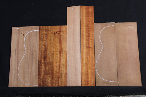Koa Baritone Ukulele back/side #719