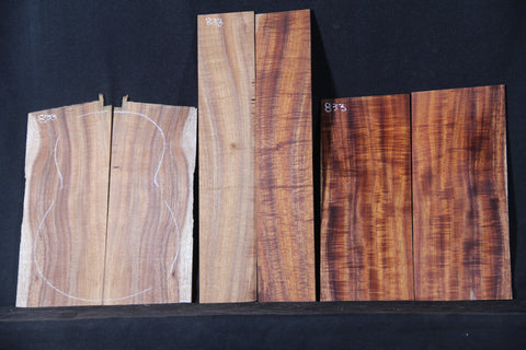 AAAA grade Curly Koa Tenor set #833