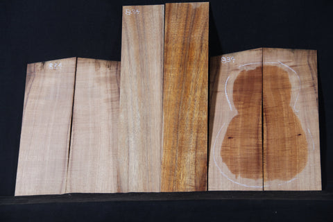 AA grade Curly Koa Tenor set # 834