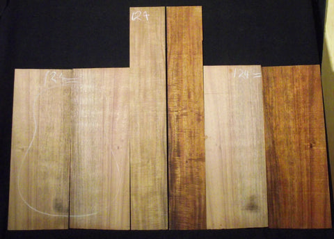 AACurly Koa jumbo top/back guitar set #124