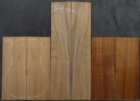 Koa Baritone Ukulele  set #524
