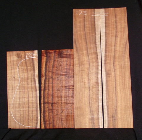 AA Curly Koa Jumbo guitar set #123